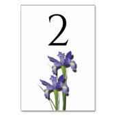 Elegant Lila Iris Wedding Tischnummer (Vorderseite)