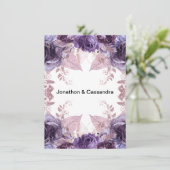 ELEGANT LILA LILAC FLORAL DOUBLE ÄNDERN DAS DATUM (Stehend Vorderseite)