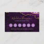 Elegant Lila Marble Agate Geode Treuekarte (Vorderseite)