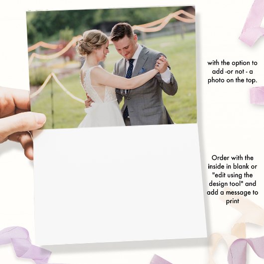 Elegant Lila, Mauve Lilac, Pastel Floral Wedding Dankeskarte