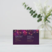 Elegant Lila Neon Holly Personalisiert Weihnachten Begleitkarte (Stehend Vorderseite)