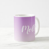 Elegant Lila Ombre Stylish Custom Kaffeetasse (VorderseiteRechts)