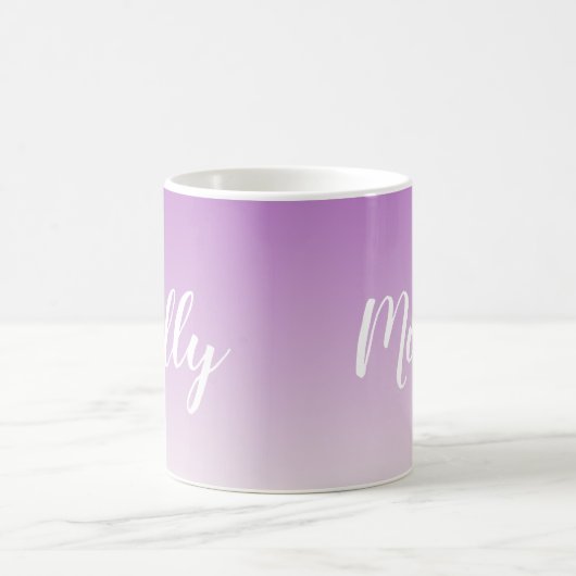 Elegant Lila Ombre Stylish Custom Kaffeetasse (Mittel)