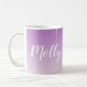Elegant Lila Ombre Stylish Custom Kaffeetasse (Links)