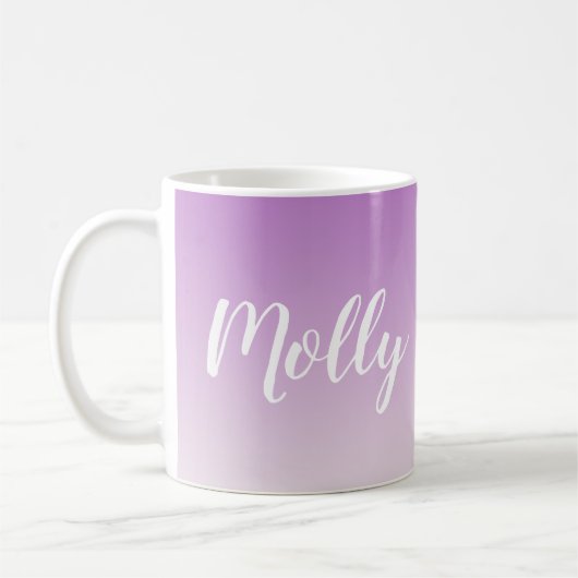 Elegant Lila Ombre Stylish Custom Kaffeetasse (Links)