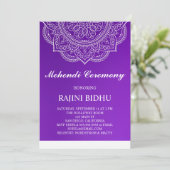 Elegant Lila Paisley Indian Mehndi Zeremonie (Stehend Vorderseite)