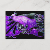 ELEGANT LILA PEACOCK FASHION JEWEL VISITENKARTE (Rückseite)