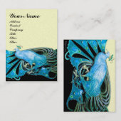 ELEGANT LILA PEACOCK JEWEL Cream Pearl Visitenkarte (Vorne/Hinten)