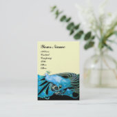 ELEGANT LILA PEACOCK JEWEL Cream Pearl Visitenkarte (Stehend Vorderseite)