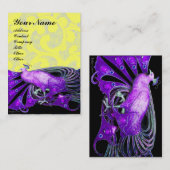 ELEGANT LILA PEACOCK JEWEL/YELLOW FLORAL WIRBEL VISITENKARTE (Vorne/Hinten)