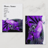 ELEGANT LILA PEACOCK-Pearl Visitenkarte (Vorne/Hinten)