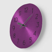 Elegant Lila Sheen Große Wanduhr (Winkel)