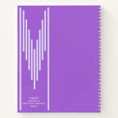 Elegant lila Sketch Book with name gift for her Notizblock (Rückseite)
