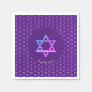 Elegant Lila   STAR DAVID Paper Serviette