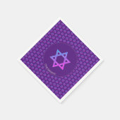Elegant Lila | STAR DAVID Paper Serviette (Ecke)