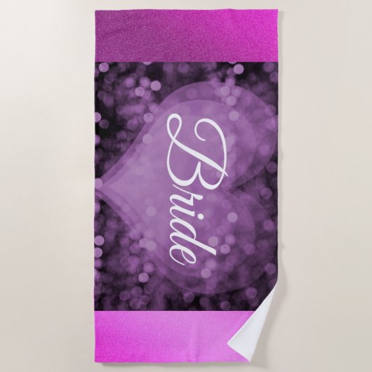 Elegant Lila Strandtuch (Vorderseite)