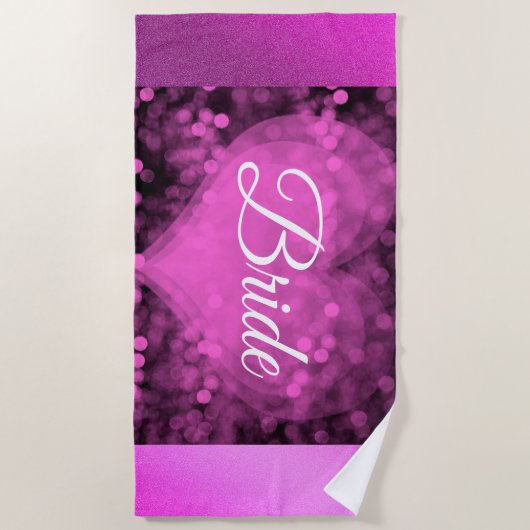 Elegant Lila Strandtuch (Vorderseite)