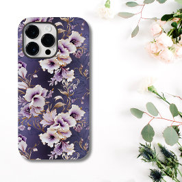 Elegant Lila und Cream Orchid Floral Case-Mate iPhone 14 Pro Max Hülle