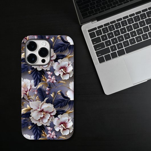 Elegant Lila und Cream Orchid Floral Case-Mate iPhone Hülle