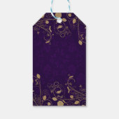 Elegant Lila und Gold Geschenkanhänger (Rückseite)