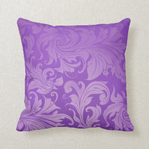 elegant, lila, vintage, floral, damast, schön kissen