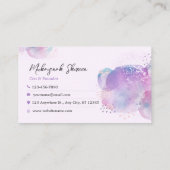 Elegant Lila Visitenkarte (Rückseite)