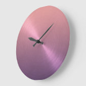 Elegant Lila zu rosa Ombre Gradient Große Wanduhr (Winkel)