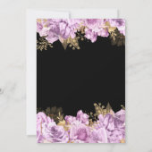 Elegant Lilac and Gold Flowers Sweet Sixteen Dankeskarte (Rückseite)