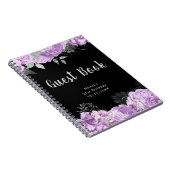 Elegant Lilac and Silver Flowers Guest Book Notizblock (Rechte Seite)