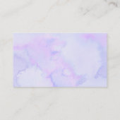 Elegant Lilac Blue Pastel Visitenkarte (Rückseite)