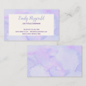 Elegant Lilac Blue Pastel Visitenkarte (Vorne/Hinten)