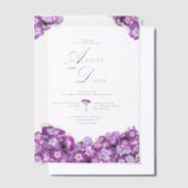Elegant Lilac Blume Chic Wedding Pergament Einladungen (Versetzt)