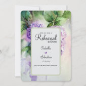 Elegant Lilac Blume Hochzeit Probe Dinner Einladung (Vorderseite)