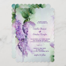 Elegant Lilac Blume Hochzeiten Einladungen