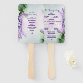 Elegant Lilac Blume Hochzeitsprogramm Fächer