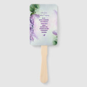 Elegant Lilac Blume Hochzeitsprogramm Fächer (Vorderseite)