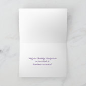 Elegant Lilac Blume Karte (Innenseite)