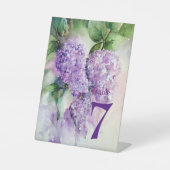 Elegant Lilac Blume Tischnummer Sockelschild (Vorderseite)