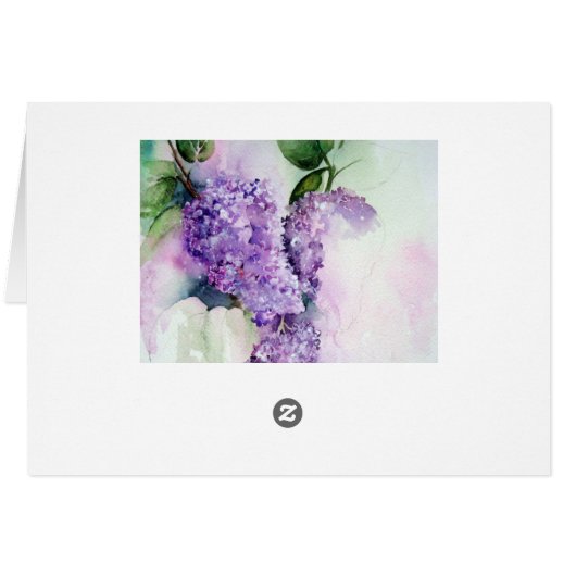 Elegant Lilac Blume Wedding Dankeschön Card (Rückseite Horizontal)