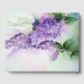 Elegant Lilac Blume Wedding Gästebuch (Rückseite)