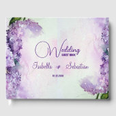 Elegant Lilac Blume Wedding Gästebuch (Vorderseite)