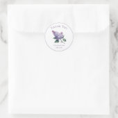 Elegant Lilac Blume Wedding Vielen Dank Runder Aufkleber (Tasche)