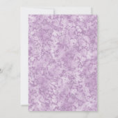 ELEGANT LILAC BORDER MARBLE BIRTHDAY EINLADUNG (Rückseite)