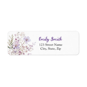 Elegant Lilac Brautparty Rücksendeadresse