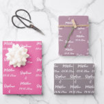 Elegant Lilac Bride Groom Names Weddings Geschenkpapier Set<br><div class="desc">Einfach,  lila,  rosa,  lila,  elegant,  Hochzeitsverpackungspapier. Moderne Mr. and Mrs.,  Braut und Bräutigam Packpapier. Sie können es mit Ihren Namen und Datum personalisieren.</div>