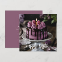Elegant Lilac Cake Geburtstagsgrüße