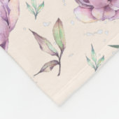 Elegant Lilac Floral Blanket, Soft Purple Roses Fleecedecke (Ecke)