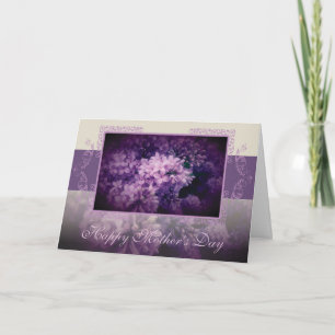 Elegant Lilac Floral "Muttertag" Karte