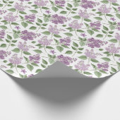 Elegant Lilac Floral Pattern Geschenkpapier (Ecke)