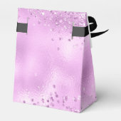 Elegant Lilac Glitzer & Foil Wedding Geschenkschachtel (Rückseite)